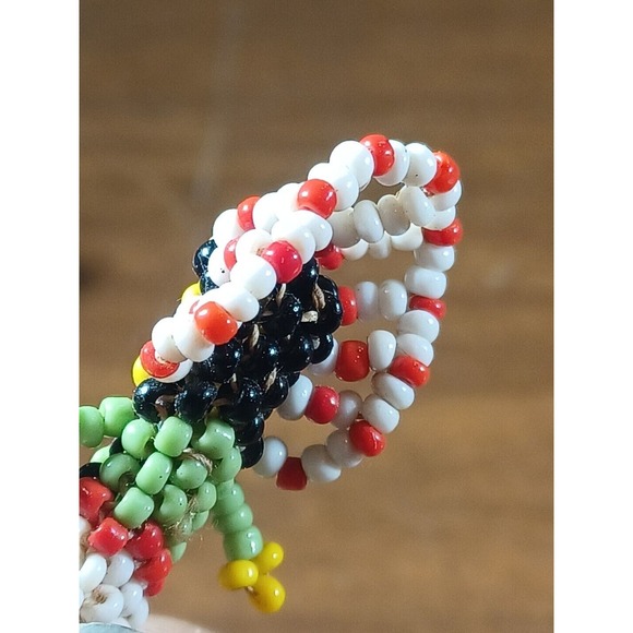 Vintage Glass Bead Indian Cheif 1.75 " Tall - Picture 5 of 6